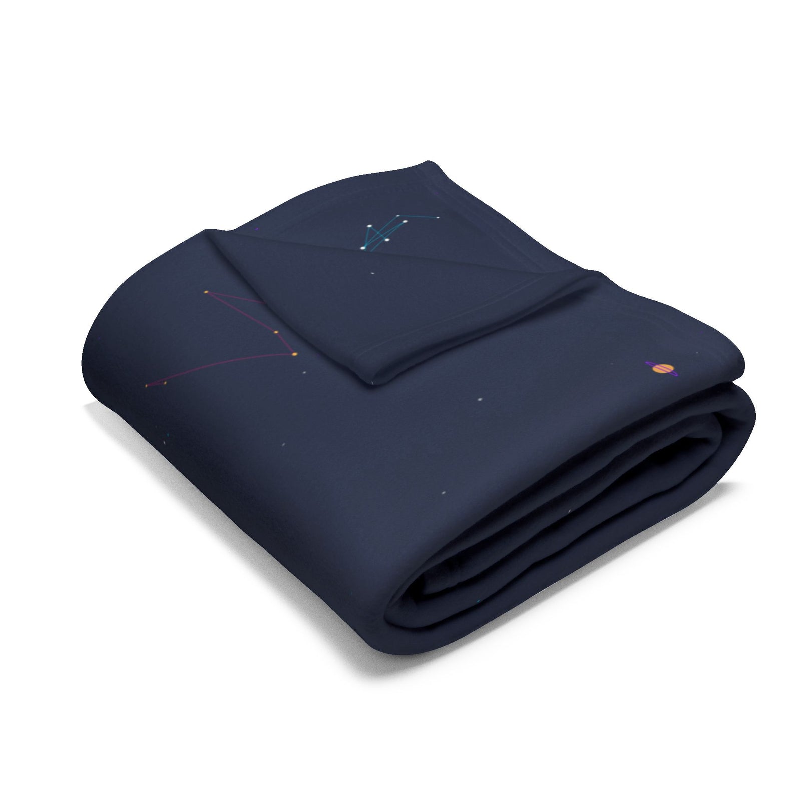 Fleece Blanket — Minimal Night Sky with Arcticcore Text