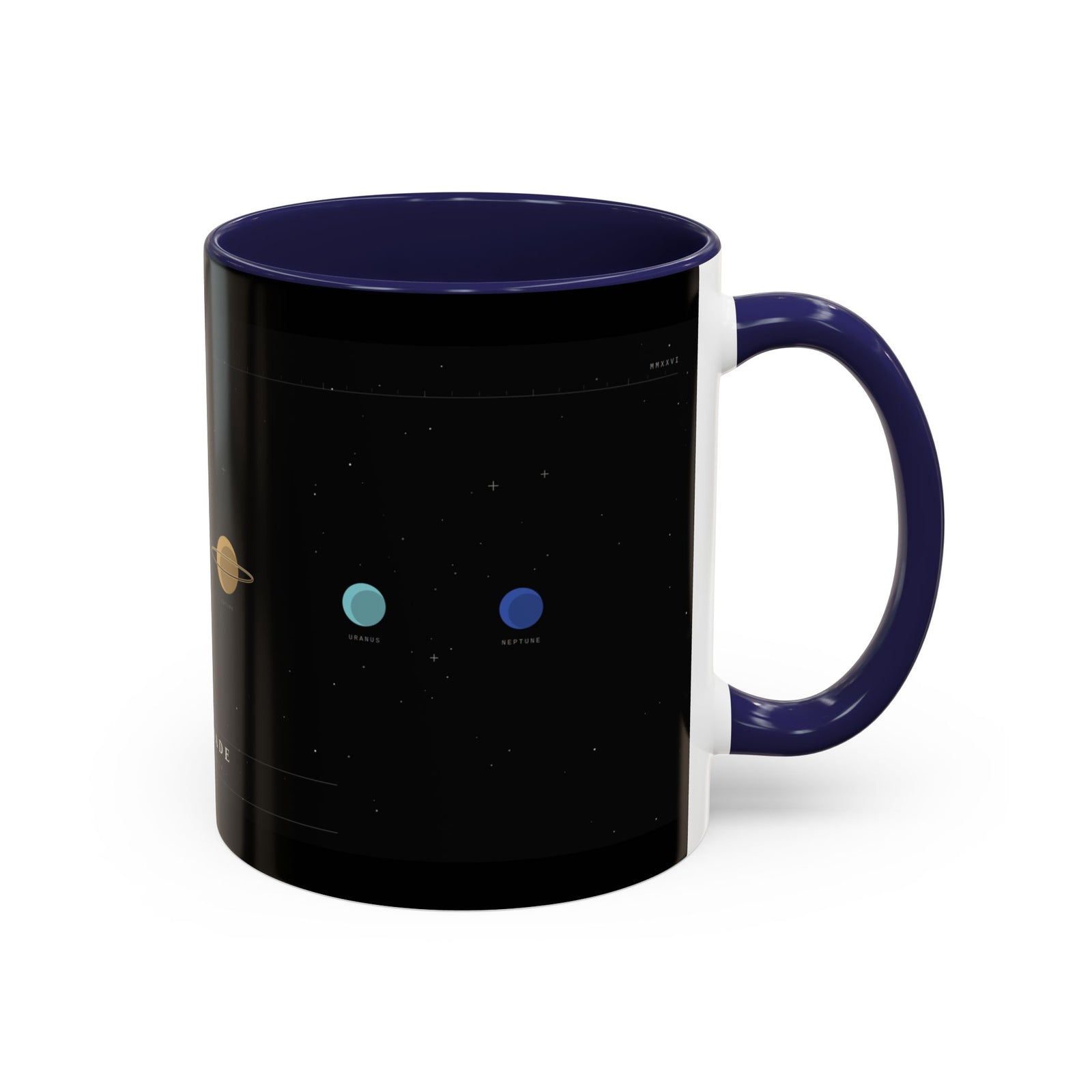 Retrograde Solar System Coffee Mug — Planet Diagram Accent Mug (11/15oz)