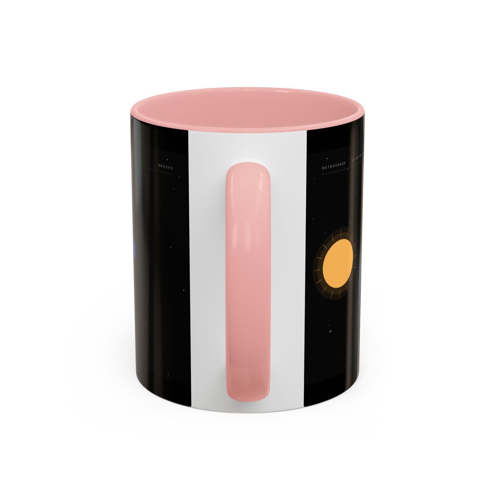 Retrograde Solar System Coffee Mug — Planet Diagram Accent Mug (11/15oz)