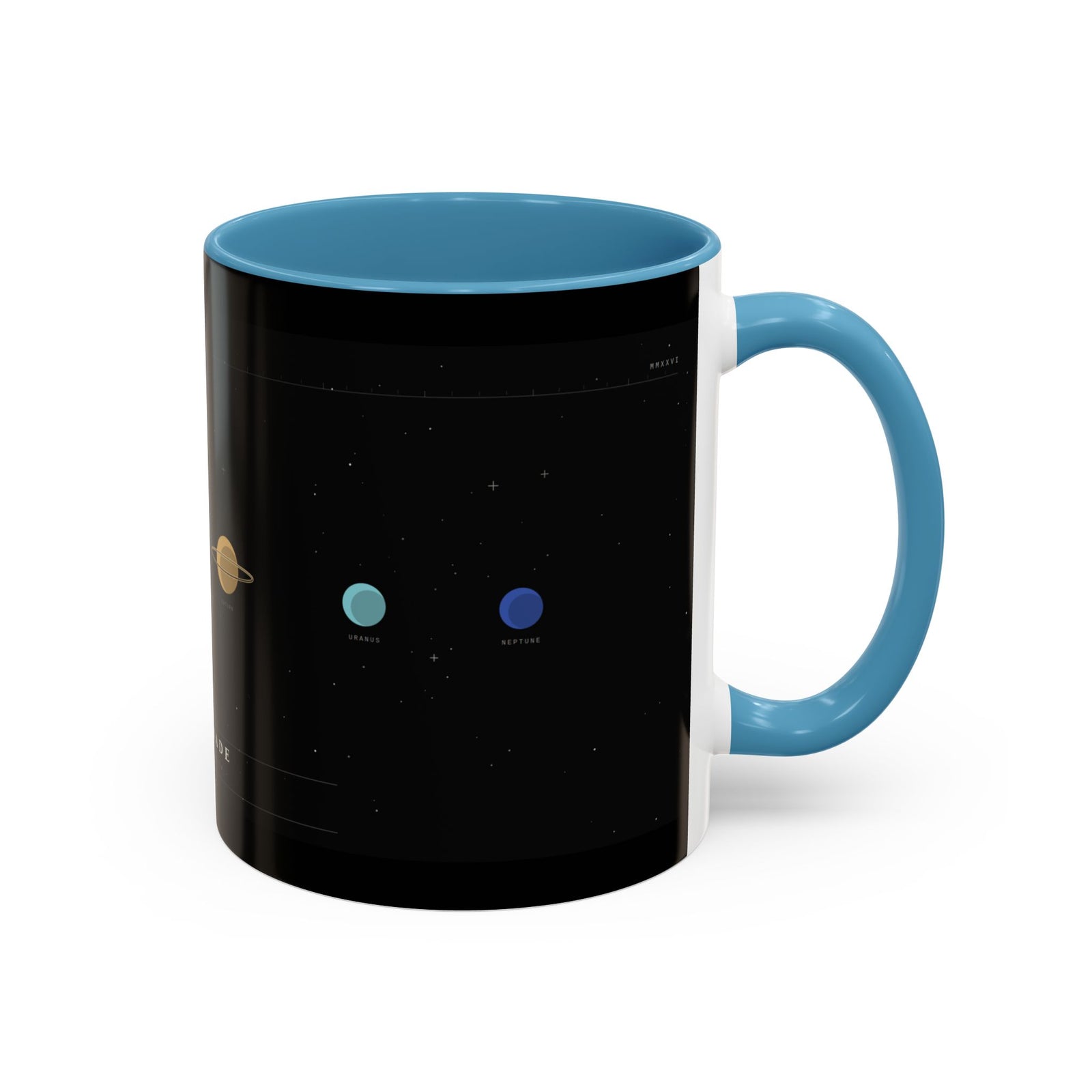 Retrograde Solar System Coffee Mug — Planet Diagram Accent Mug (11/15oz)