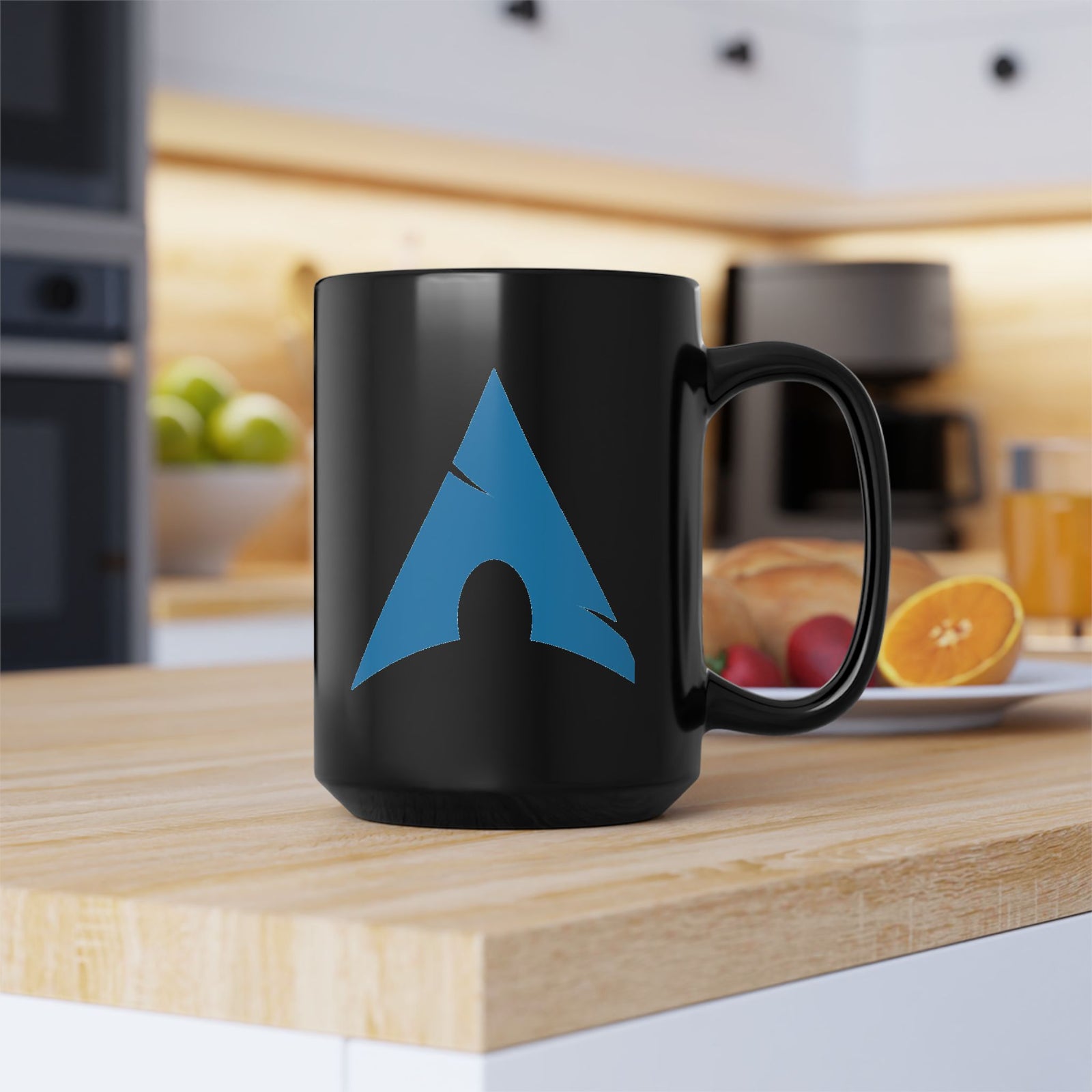 Arch Linux Logo Black Coffee Mug – 11oz & 15oz