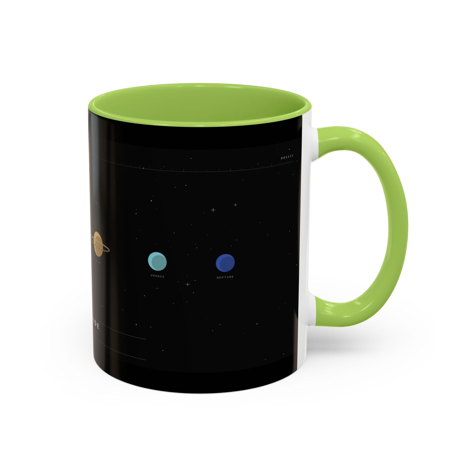 Retrograde Solar System Coffee Mug — Planet Diagram Accent Mug (11/15oz)
