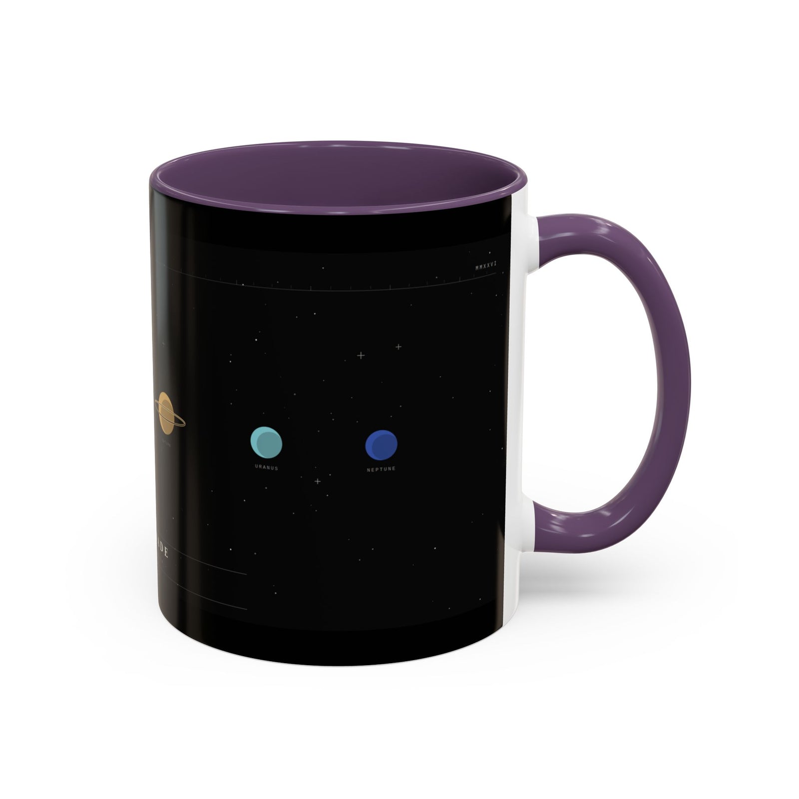 Retrograde Solar System Coffee Mug — Planet Diagram Accent Mug (11/15oz)