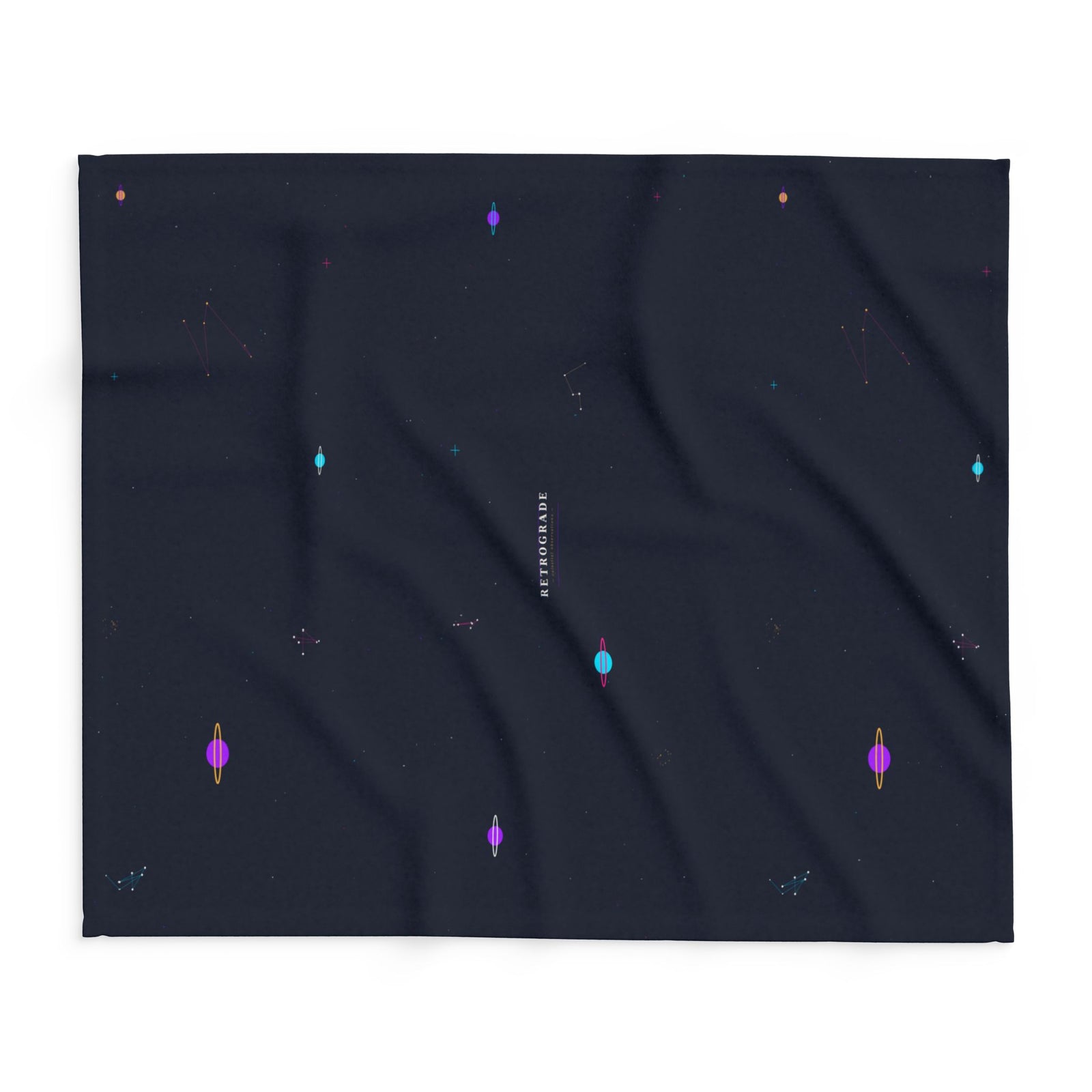 Fleece Blanket — Minimal Night Sky with Arcticcore Text