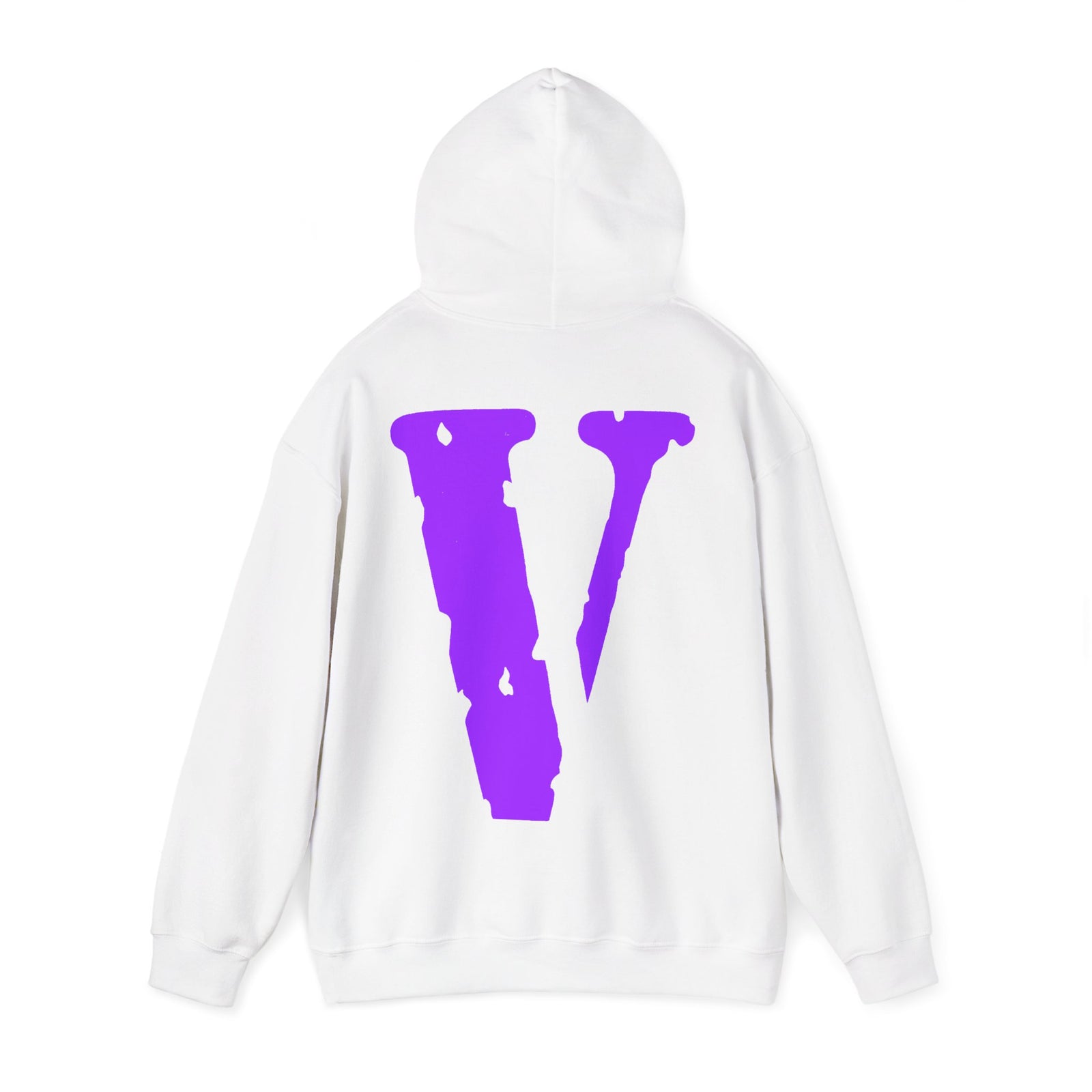 VLONE — Purple Distressed 'V' Logo Pullover