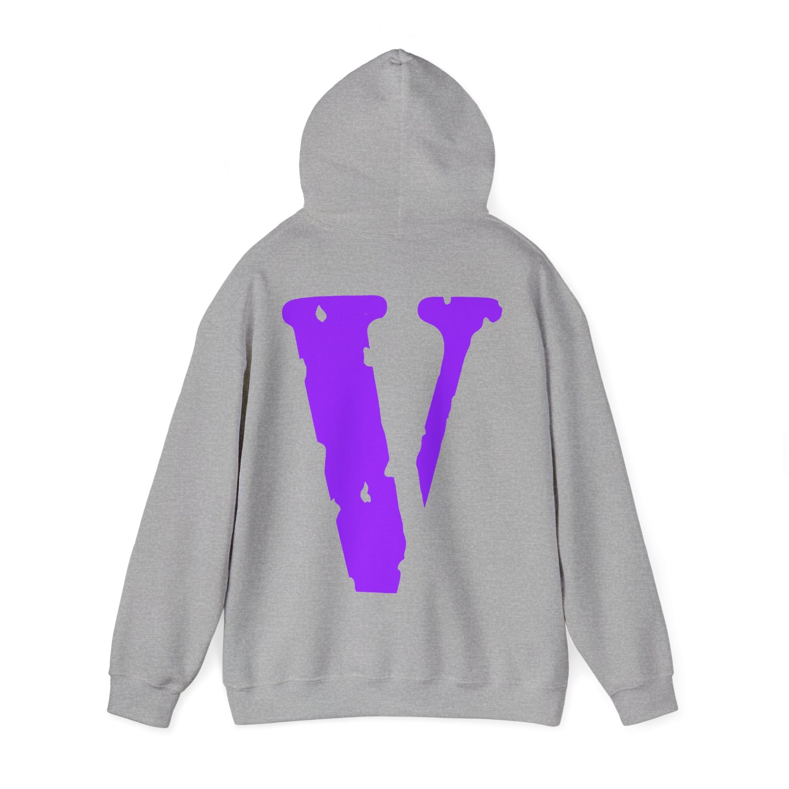 VLONE — Purple Distressed 'V' Logo Pullover