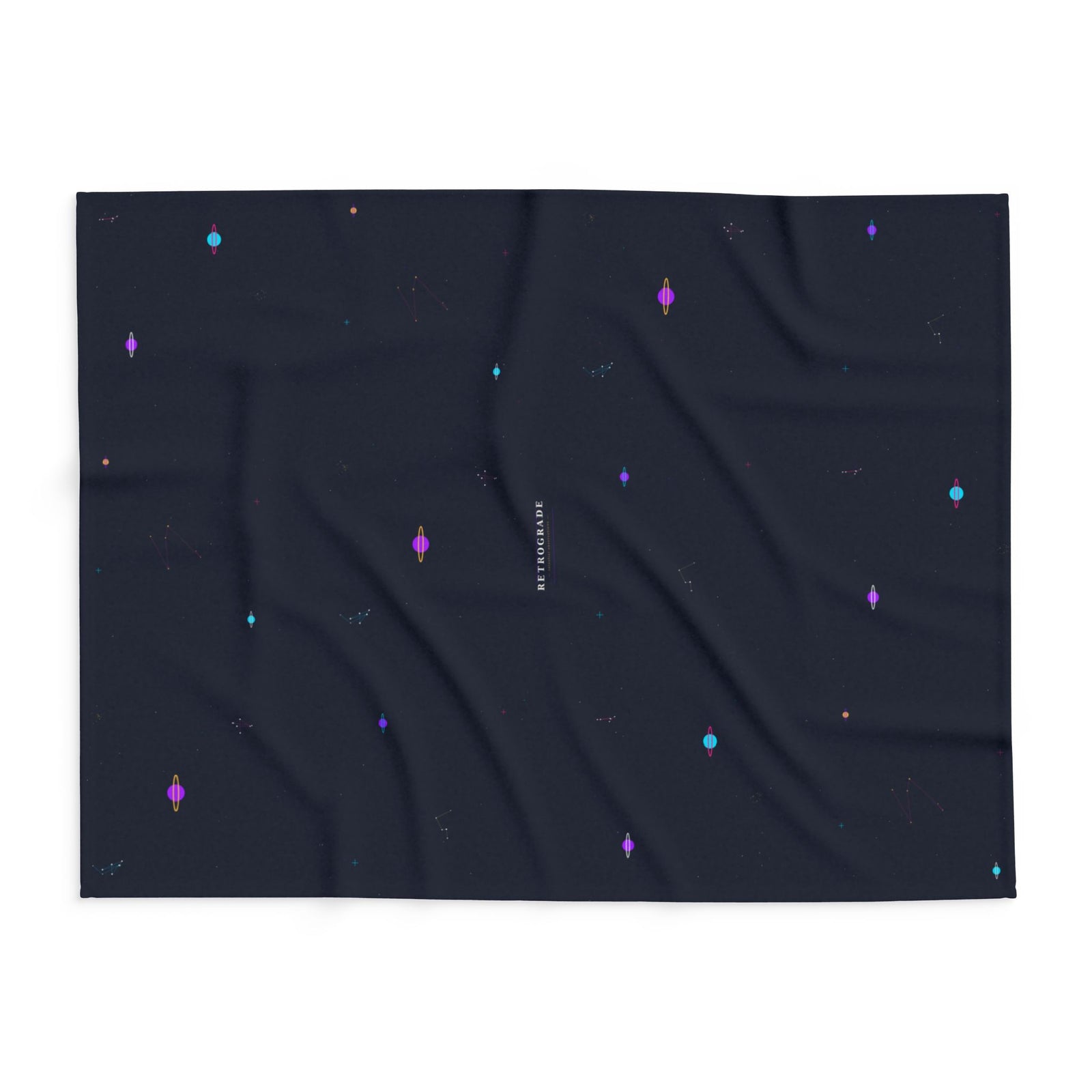 Fleece Blanket — Minimal Night Sky with Arcticcore Text