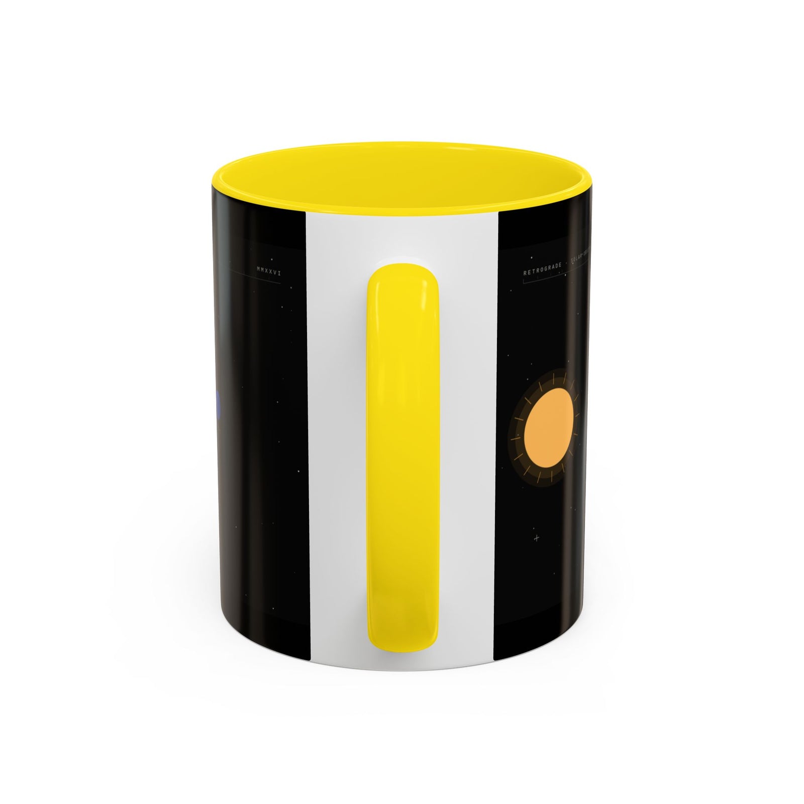 Retrograde Solar System Coffee Mug — Planet Diagram Accent Mug (11/15oz)