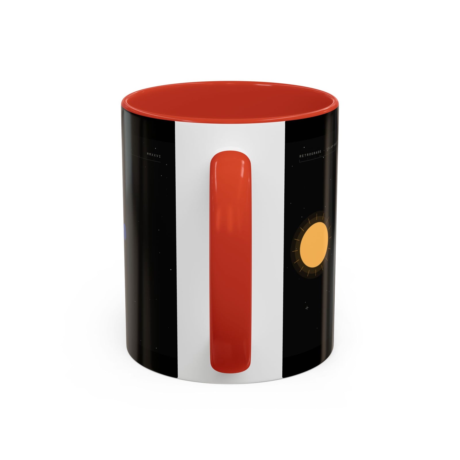 Retrograde Solar System Coffee Mug — Planet Diagram Accent Mug (11/15oz)