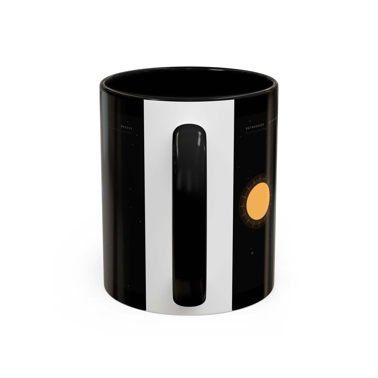 Retrograde Solar System Coffee Mug — Planet Diagram Accent Mug (11/15oz)