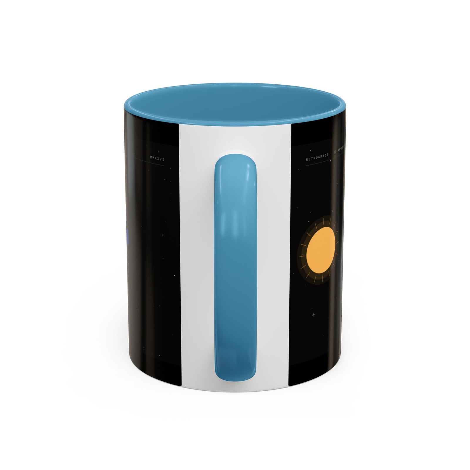 Retrograde Solar System Coffee Mug — Planet Diagram Accent Mug (11/15oz)
