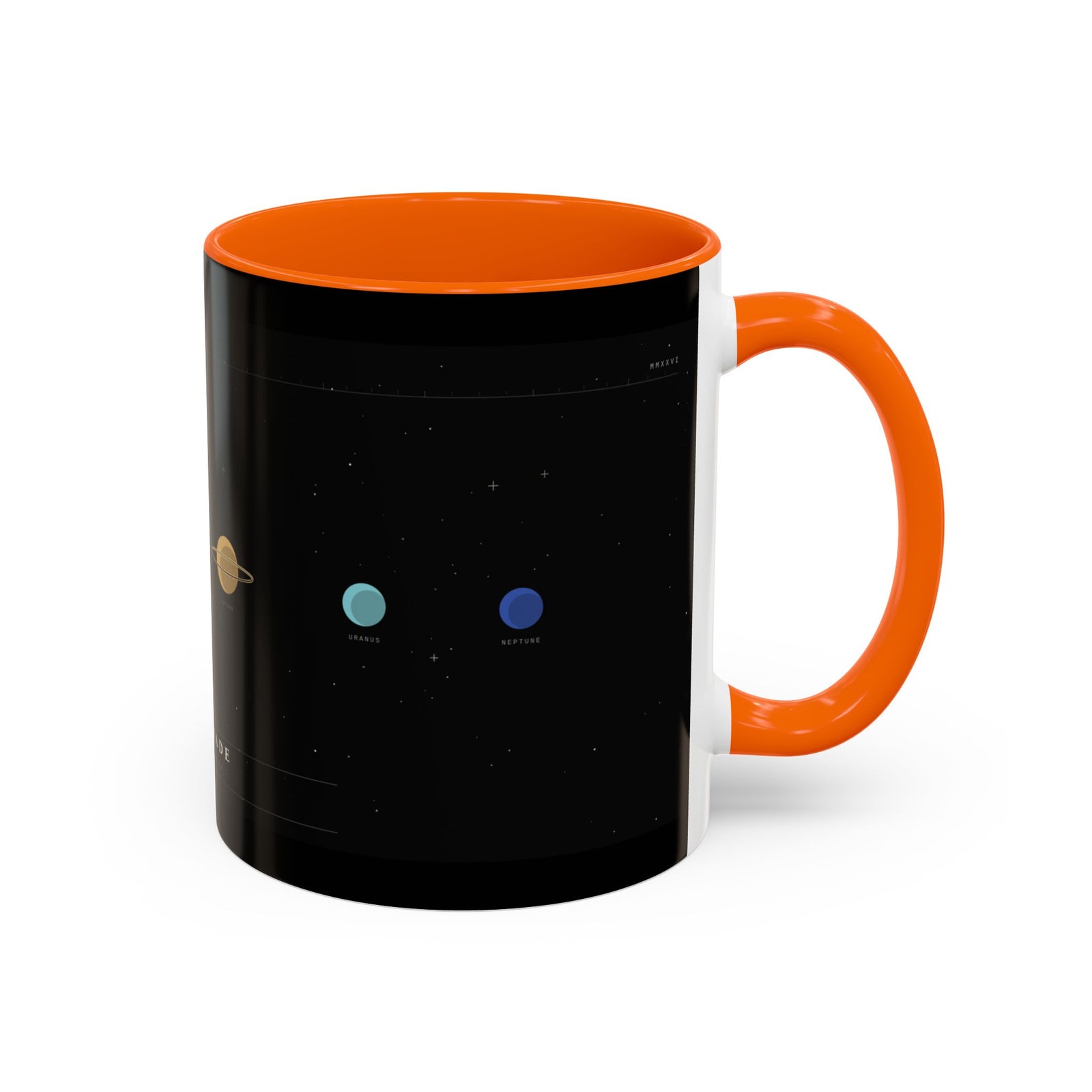 Retrograde Solar System Coffee Mug — Planet Diagram Accent Mug (11/15oz)