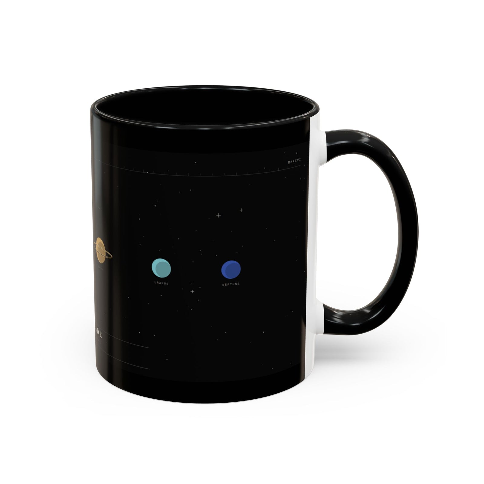 Retrograde Solar System Coffee Mug — Planet Diagram Accent Mug (11/15oz)