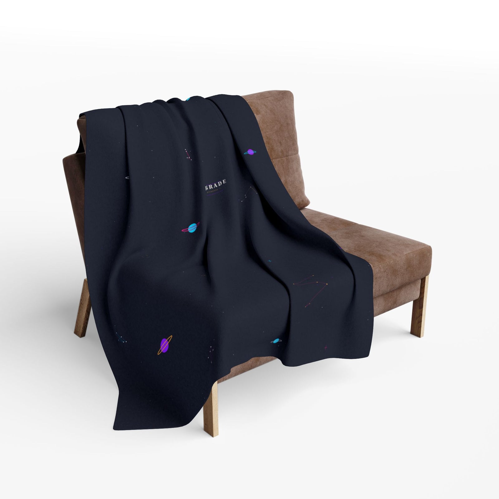 Fleece Blanket — Minimal Night Sky with Arcticcore Text