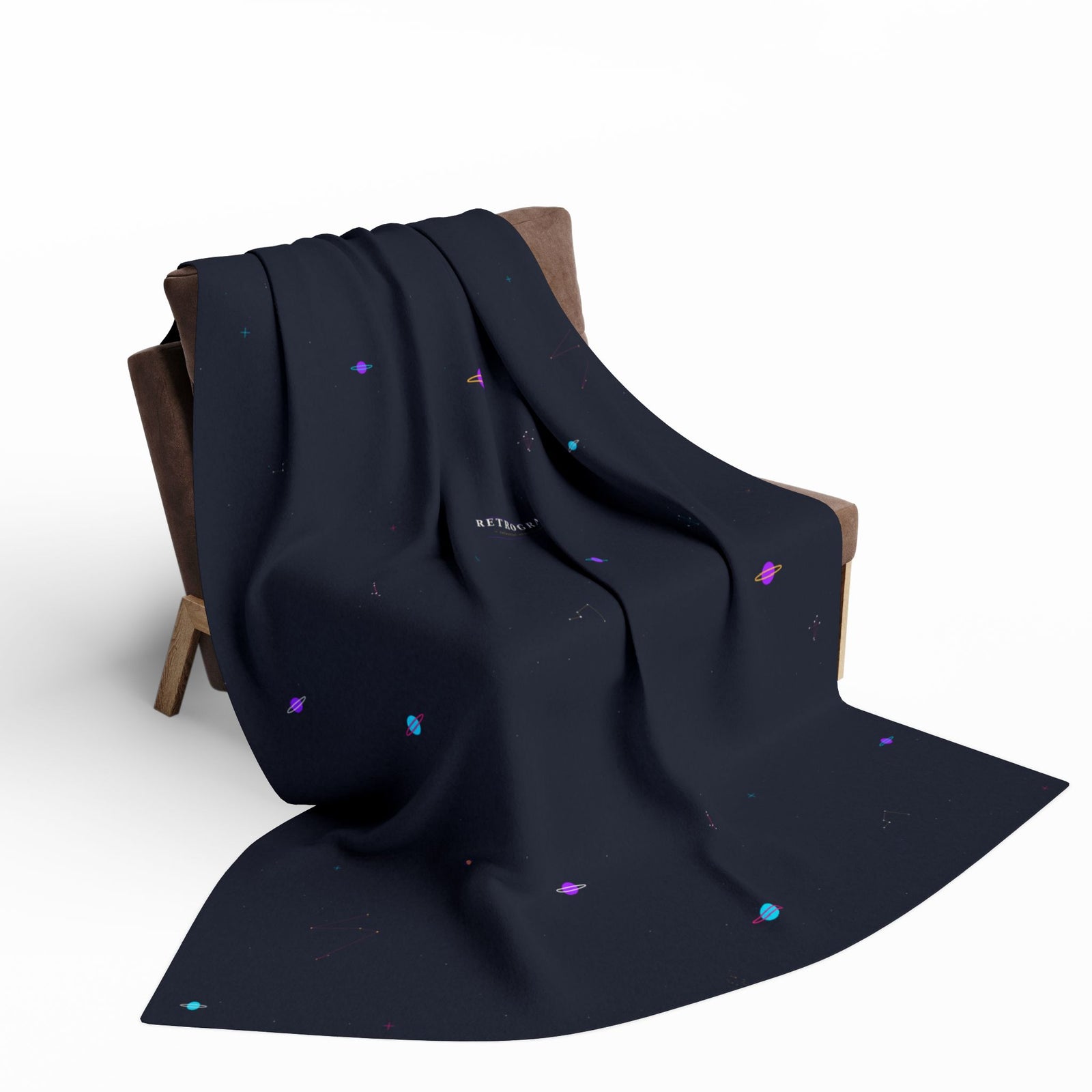 Fleece Blanket — Minimal Night Sky with Arcticcore Text