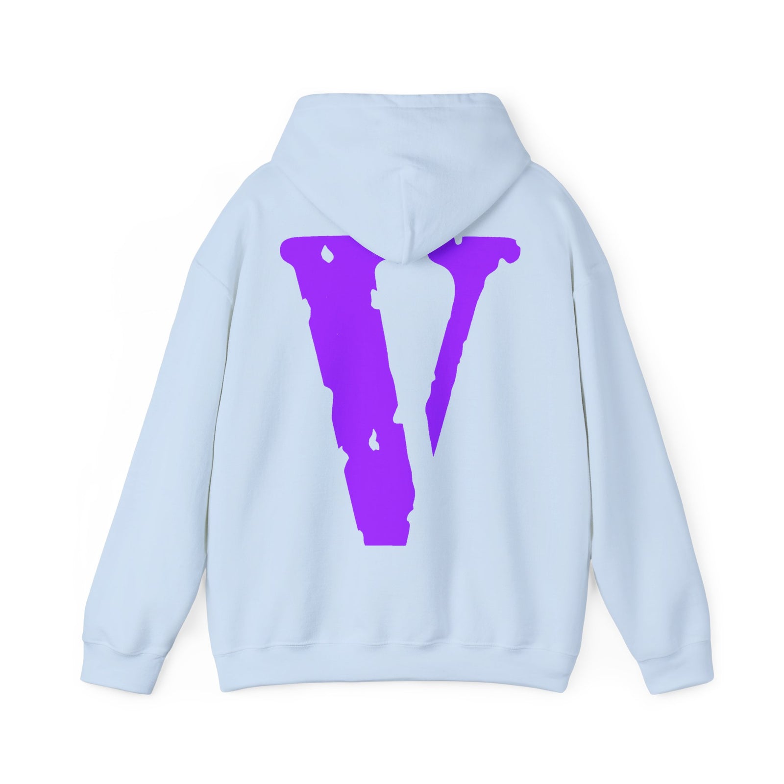 VLONE — Purple Distressed 'V' Logo Pullover