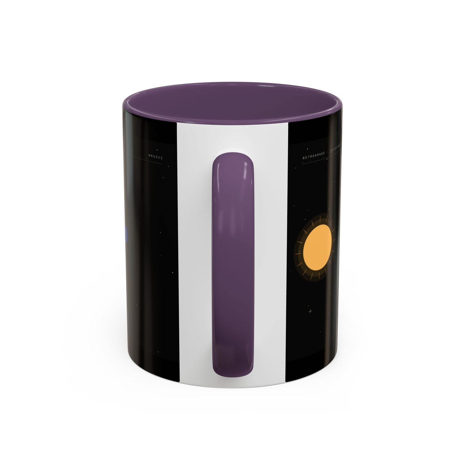 Retrograde Solar System Coffee Mug — Planet Diagram Accent Mug (11/15oz)