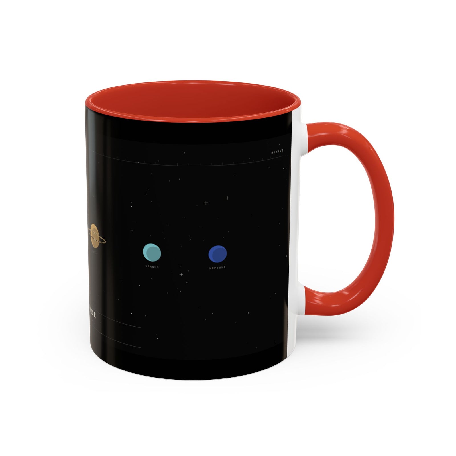 Retrograde Solar System Coffee Mug — Planet Diagram Accent Mug (11/15oz)