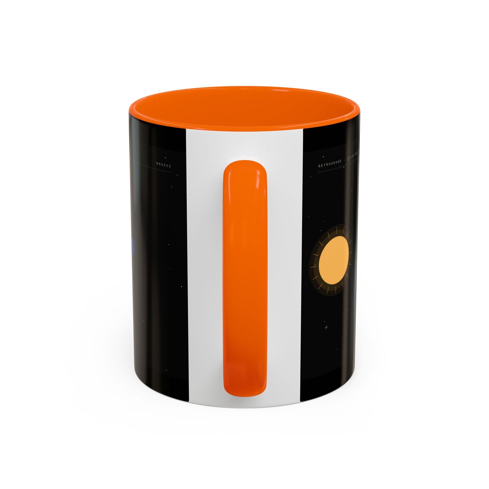 Retrograde Solar System Coffee Mug — Planet Diagram Accent Mug (11/15oz)
