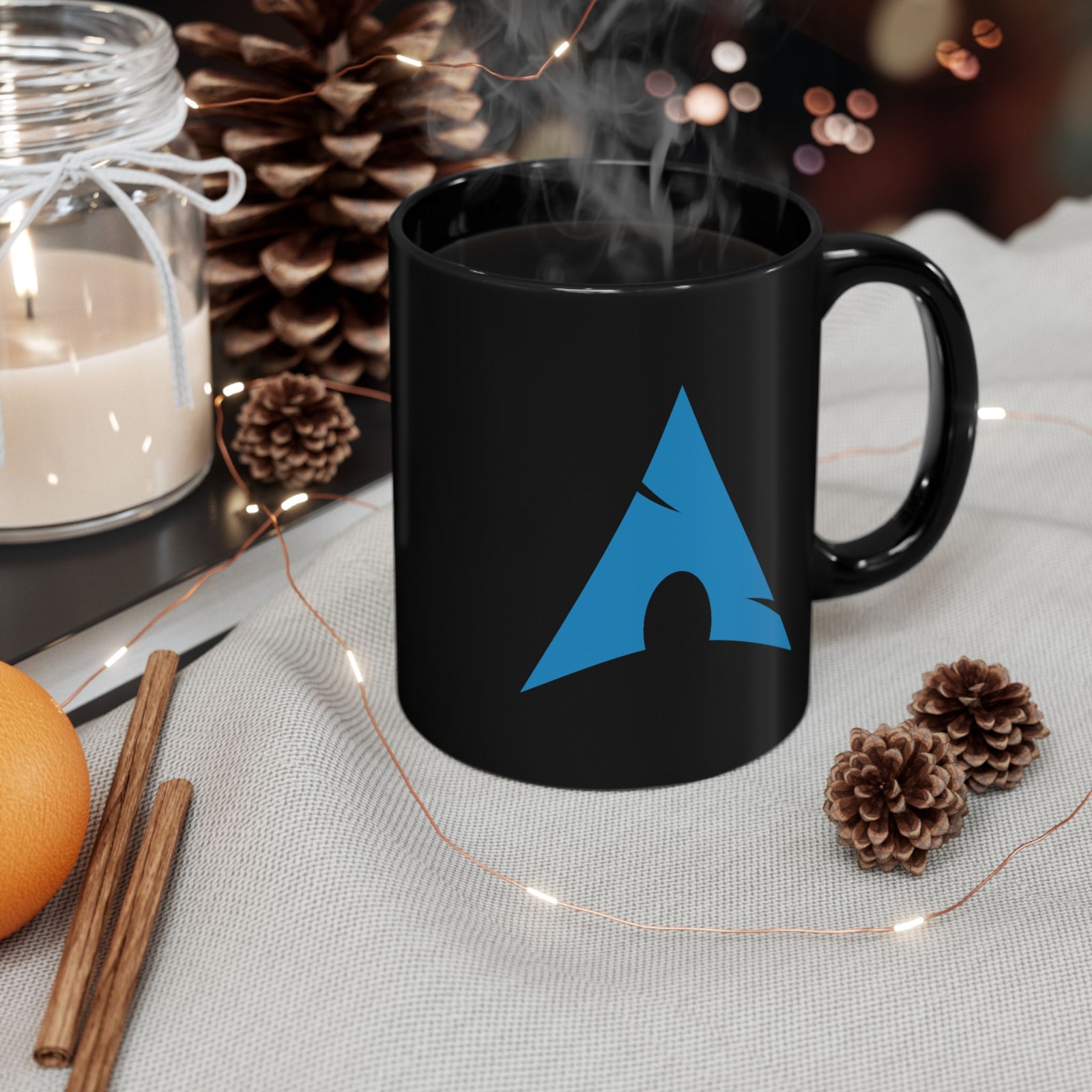 Arch Linux Logo Black Coffee Mug – 11oz & 15oz