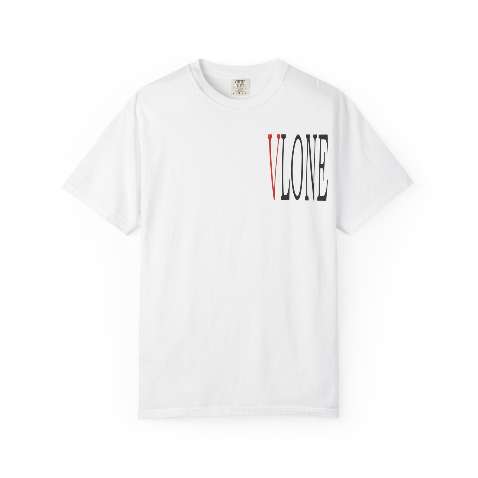 VLONE Graphic T-Shirt — Distressed Red "V" Logo Tee