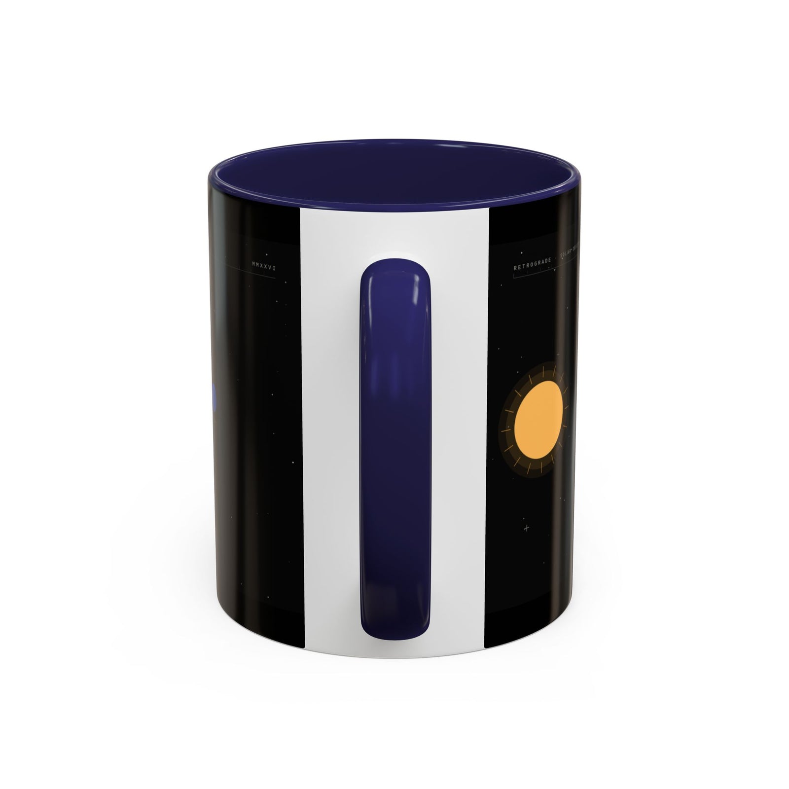 Retrograde Solar System Coffee Mug — Planet Diagram Accent Mug (11/15oz)