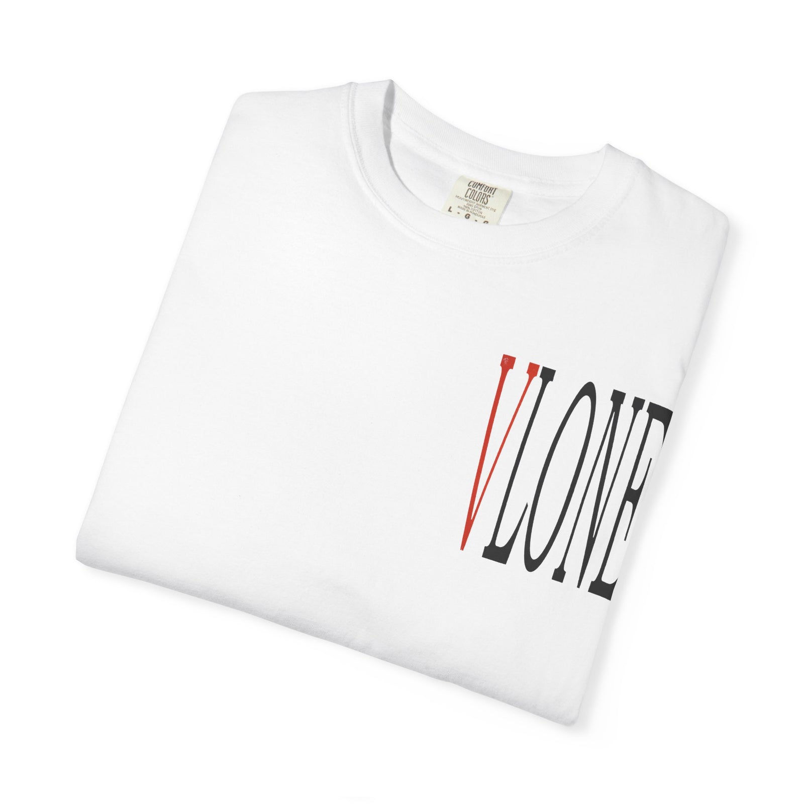 VLONE Graphic T-Shirt — Distressed Red "V" Logo Tee