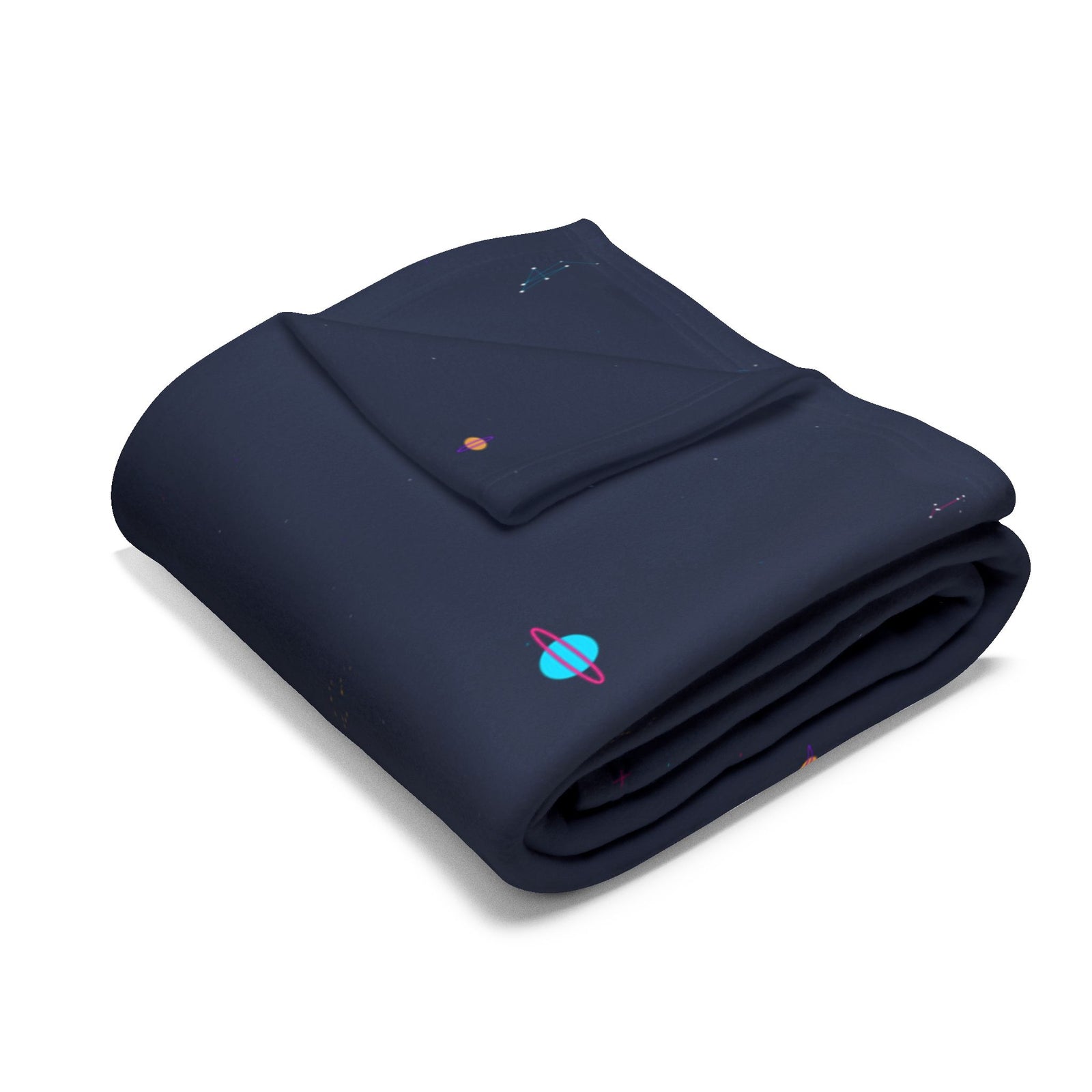 Fleece Blanket — Minimal Night Sky with Arcticcore Text