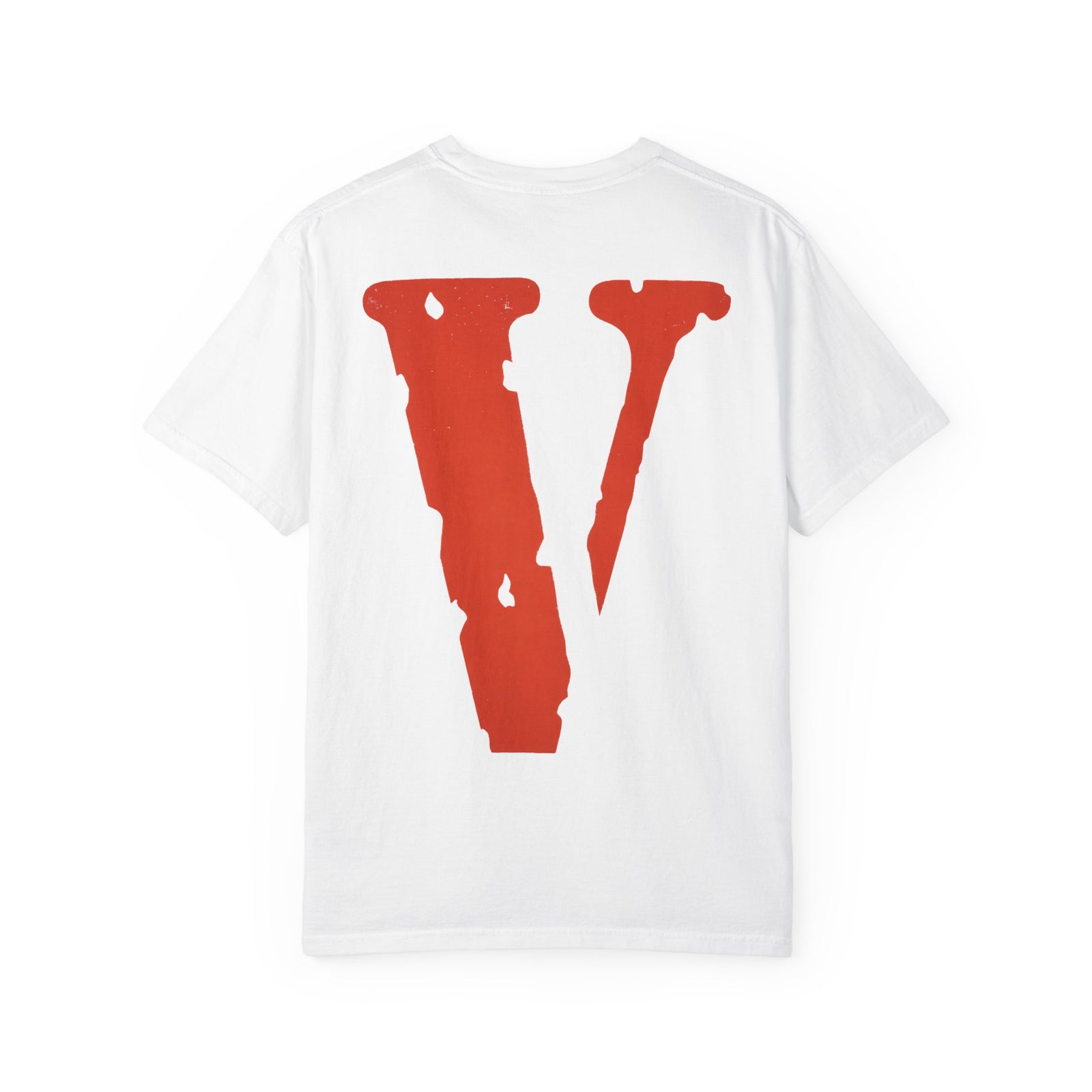 VLONE Graphic T-Shirt — Distressed Red "V" Logo Tee