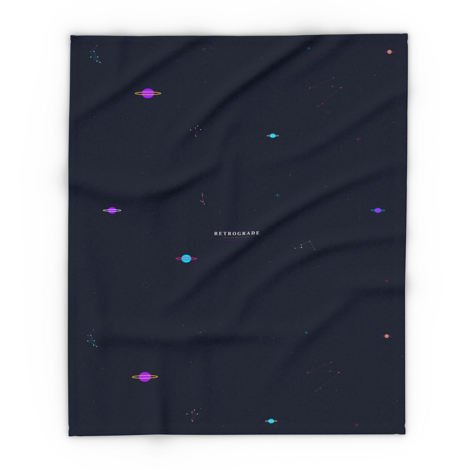 Fleece Blanket — Minimal Night Sky with Arcticcore Text