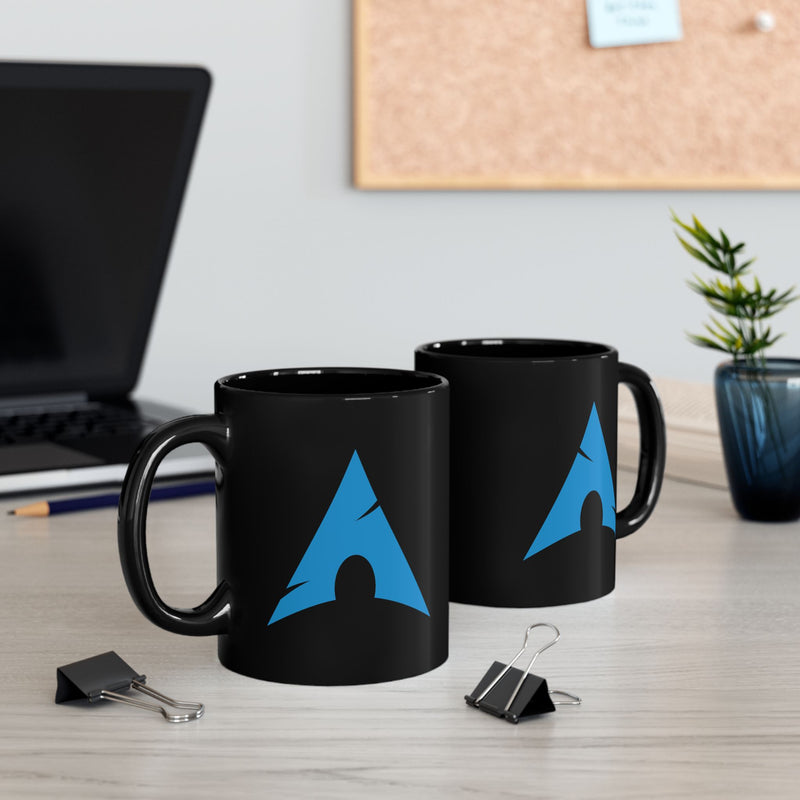 Arch Linux Logo Black Coffee Mug – 11oz & 15oz