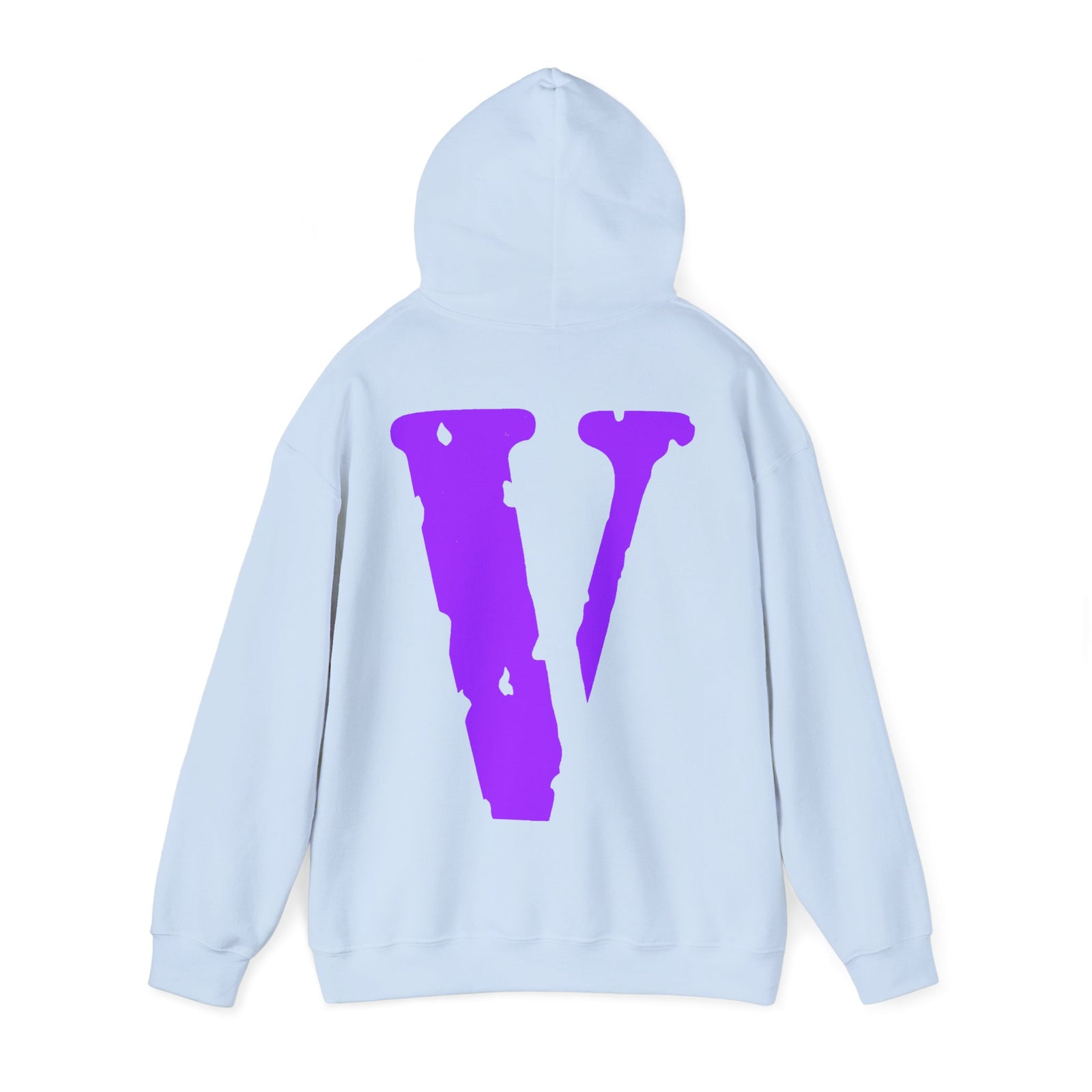 VLONE — Purple Distressed 'V' Logo Pullover